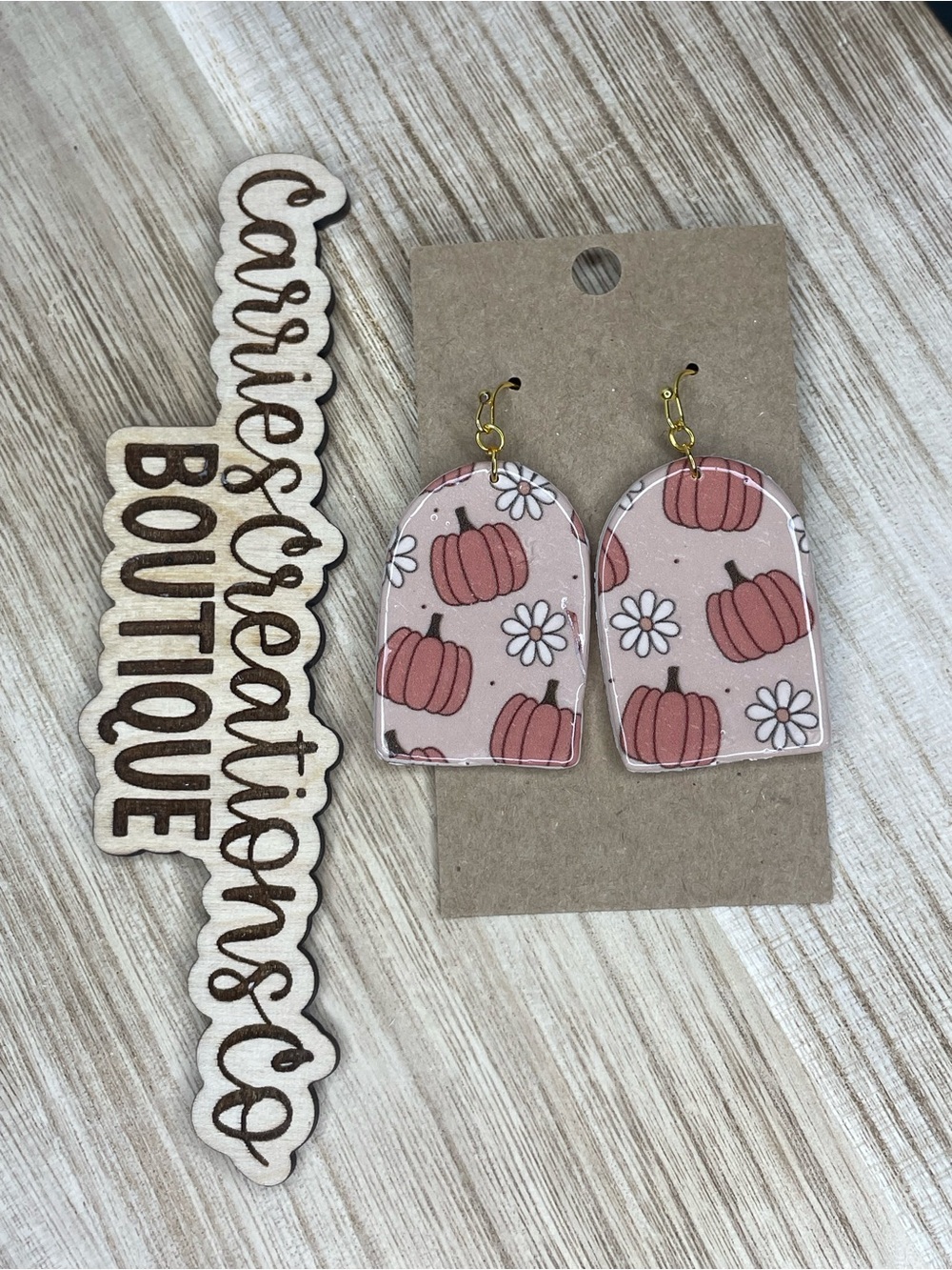 Handmade Pumpkin Arch Earrings